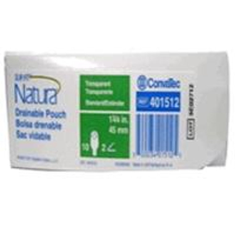 Sur-Fit Natura Convatec Standard Drainable Pouch, 12 Inches, Transparent, Model No: 401512