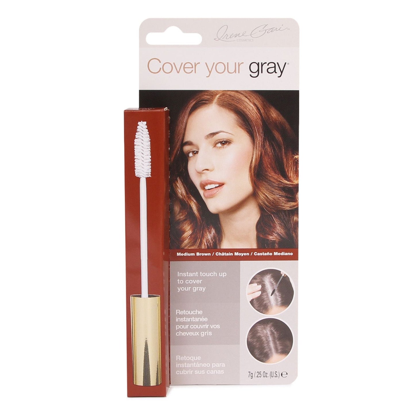 Cover Your Gray Brush In Medium Brown, 0.25 Oz