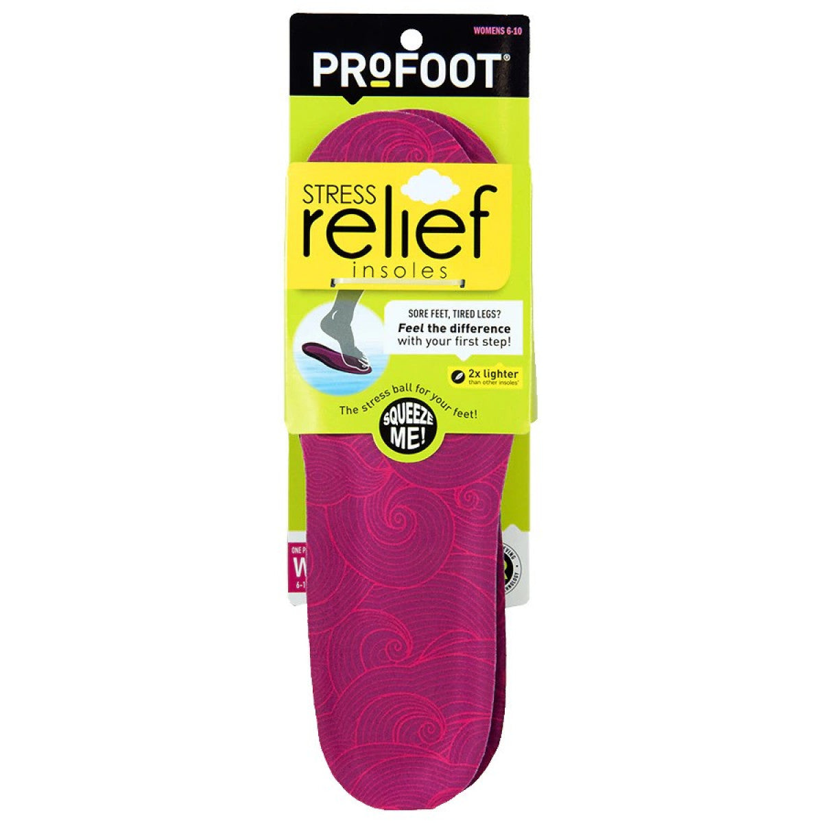 ProFoot Stress Relief Insole, Women, 6-10 1 Pair