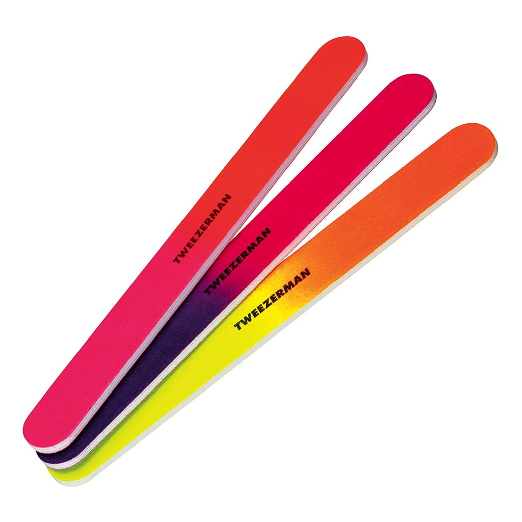 Tweezerman Neon Hot Nail Files - 3pk