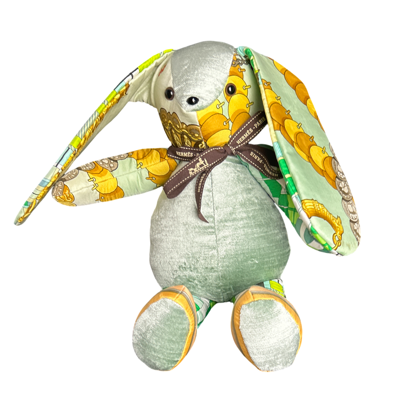 Vintage Silk Scarf Patchwork Bunny