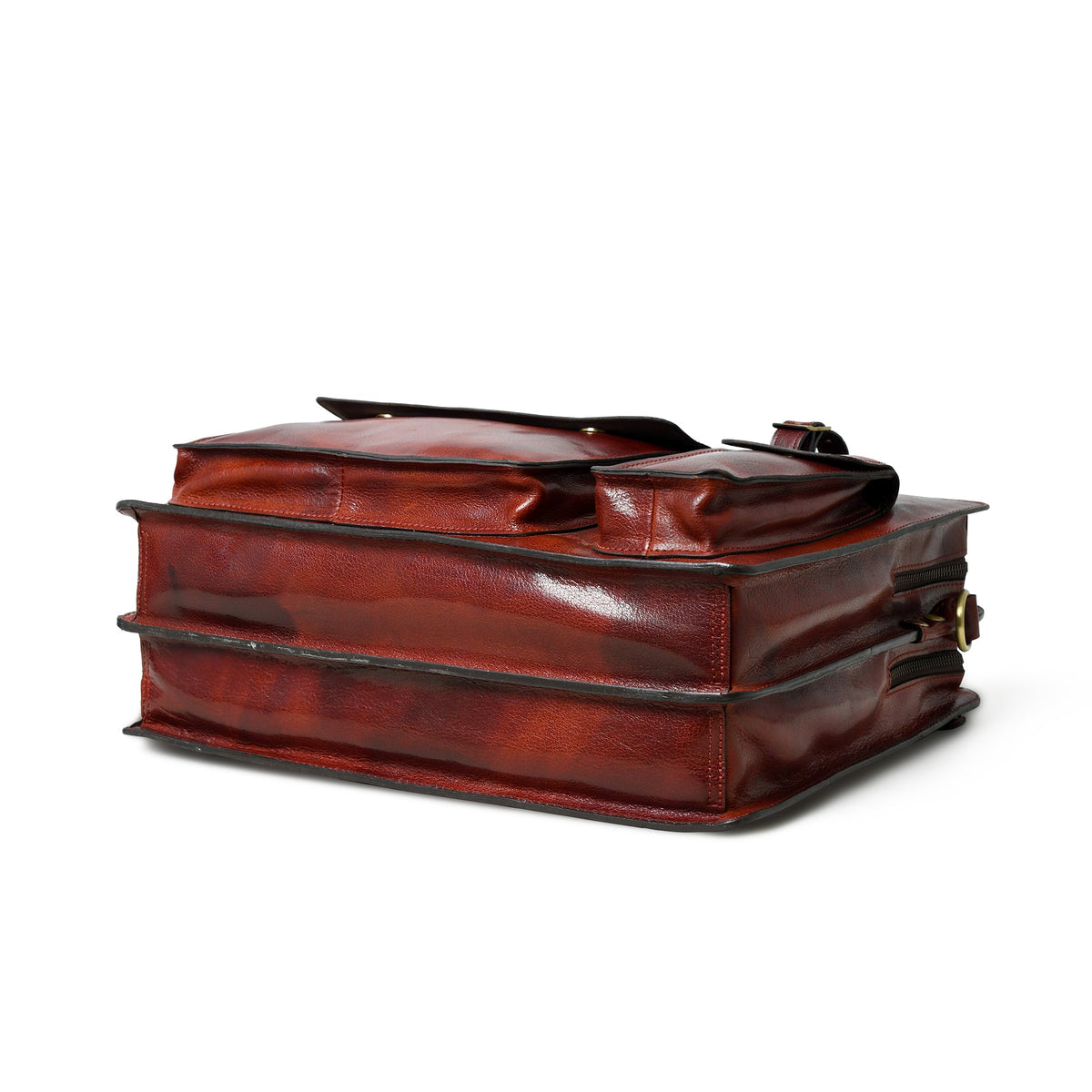 Tuscany Italian Leather Briefcase, Tan - Osadia Concept Store