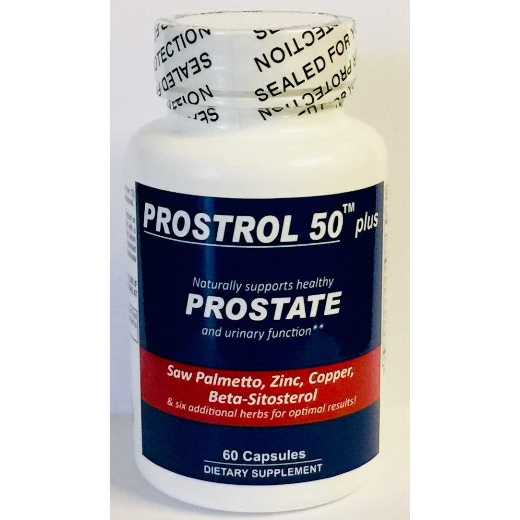 Prostrol 50 Plus Prostate Supplement With Saw Palmetto, Zinc, Copper, Beta-Sitosterol, Lycopene And 5 Additional Ingredients For Optimal Prostate Support