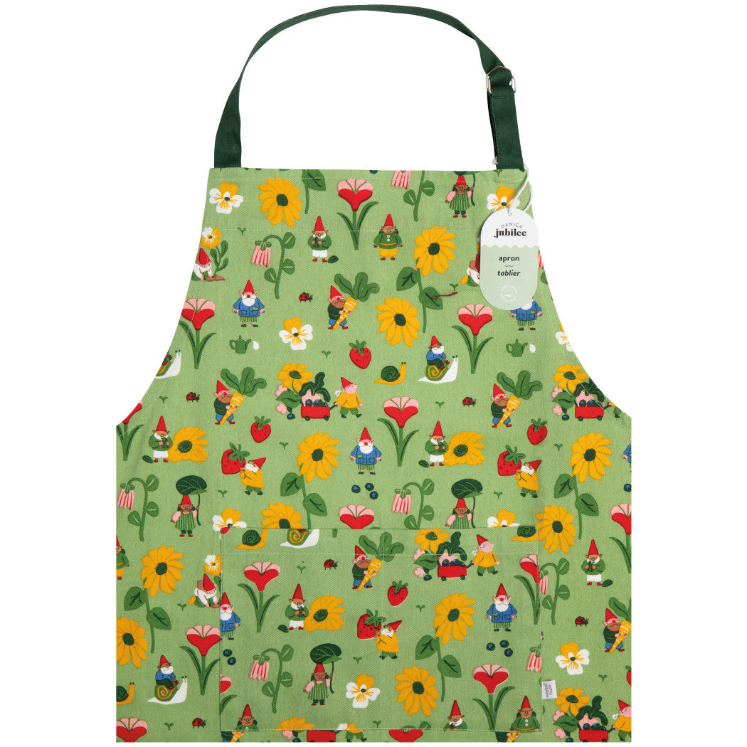 Set of 2 Mom and Kid Apron Set, Gnome Grown