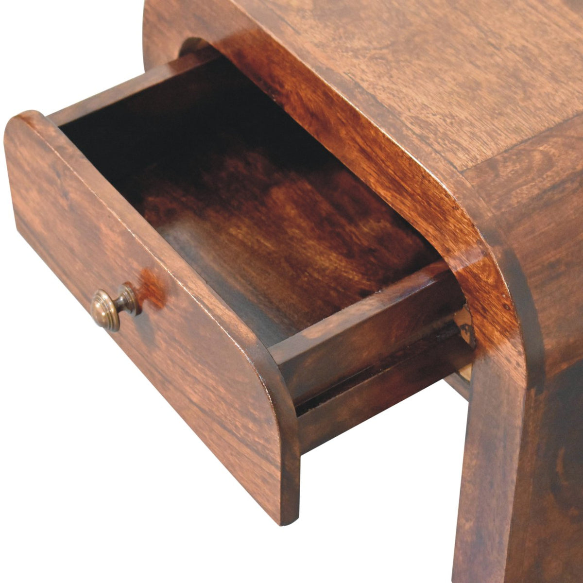 Solid Wood California Walnut Disc Nightstand