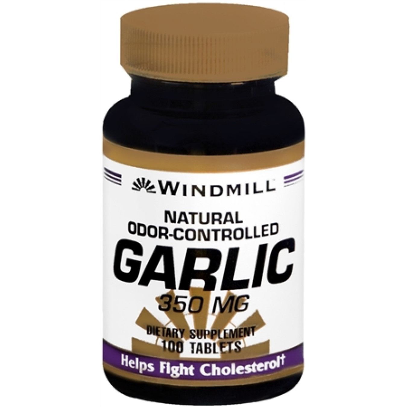 Windmill Natural Odor-Controlled Garlic 350 Mg Tablets