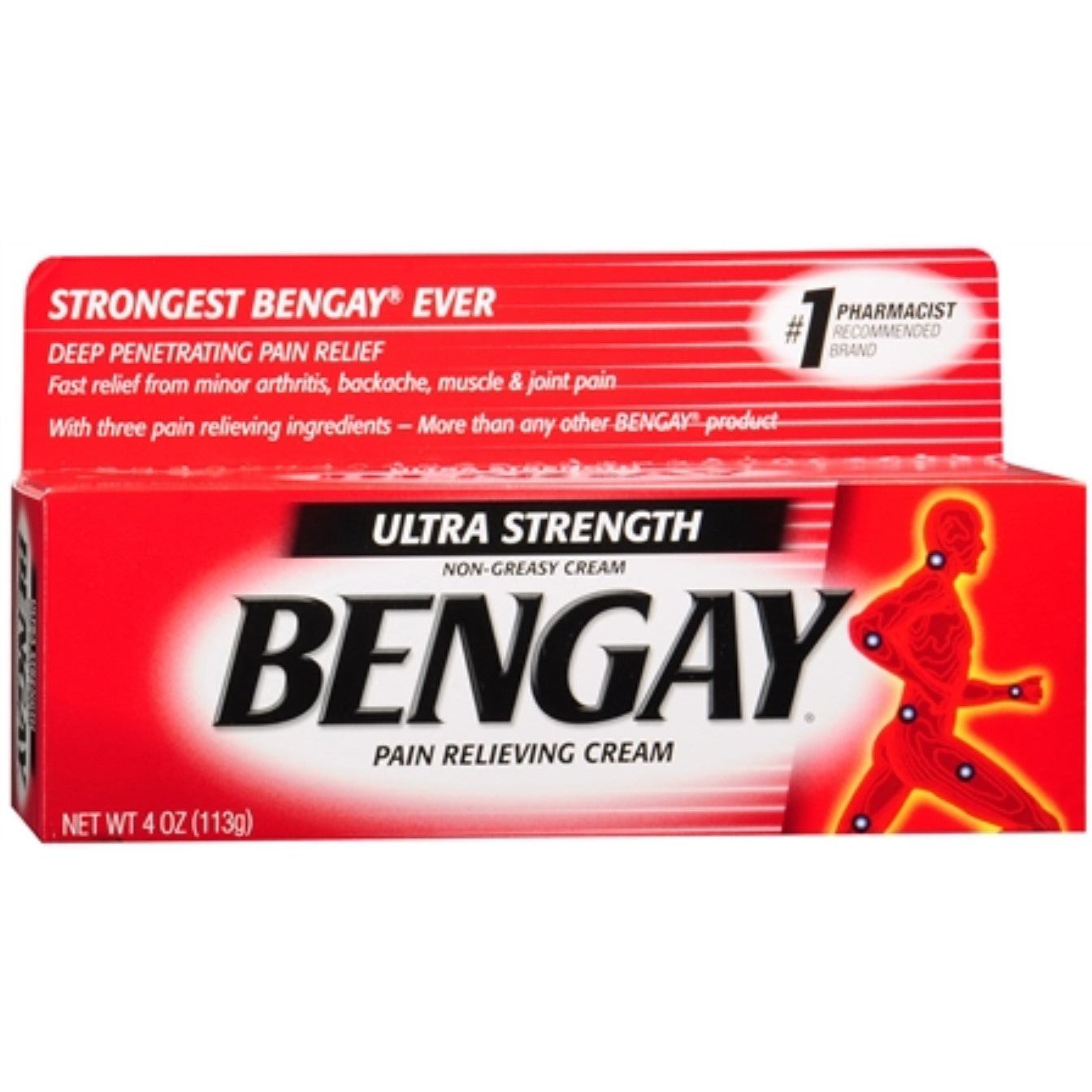 Bengay Ultra Strength Non-Greasy Topical Pain Relief Cream 4 Oz
