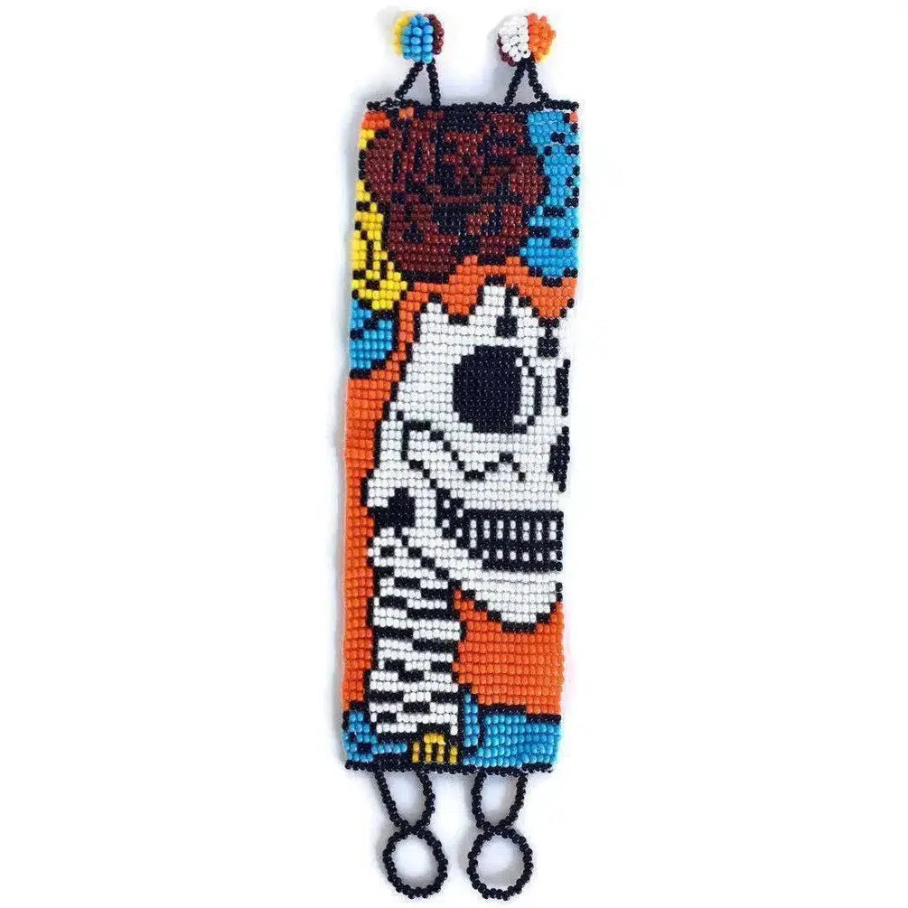 Sugar Skull | Catrina Seed Bead Adjustable Closure Bracelet - Guatemala