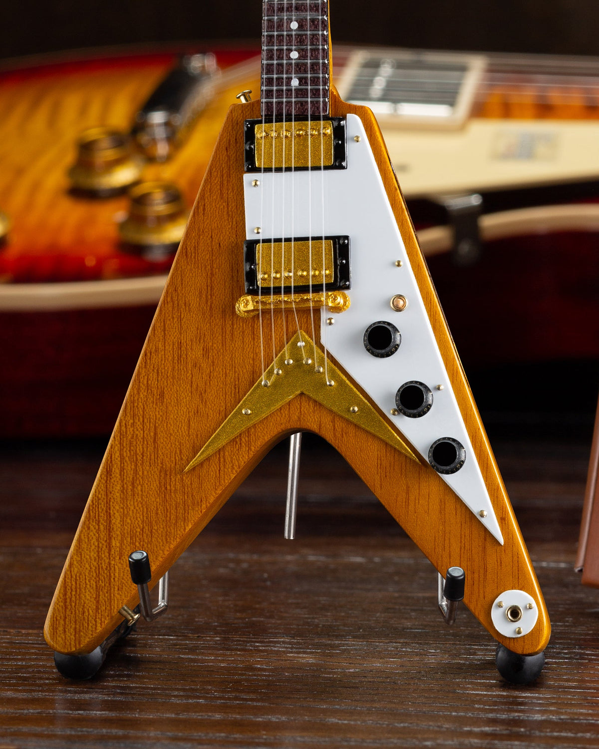 Gibson 1958 Korina Flying V 1:4 Scale Mini Guitar Model