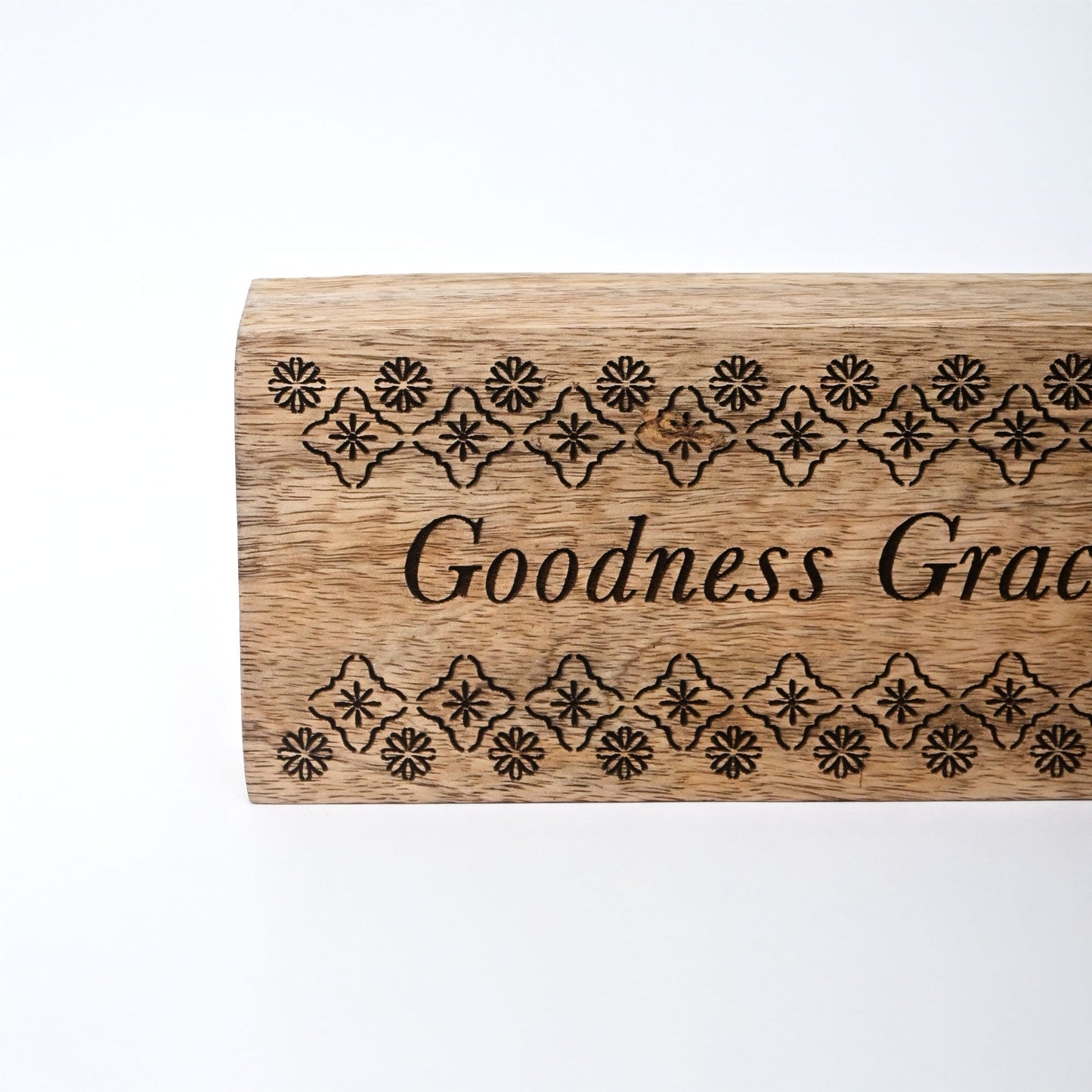Wooden Word Blocks Set of 3 | Mango Wood | Handmade Décor