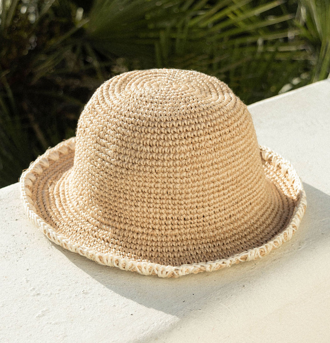 Summer Bucket Hat - Trimmed Natural