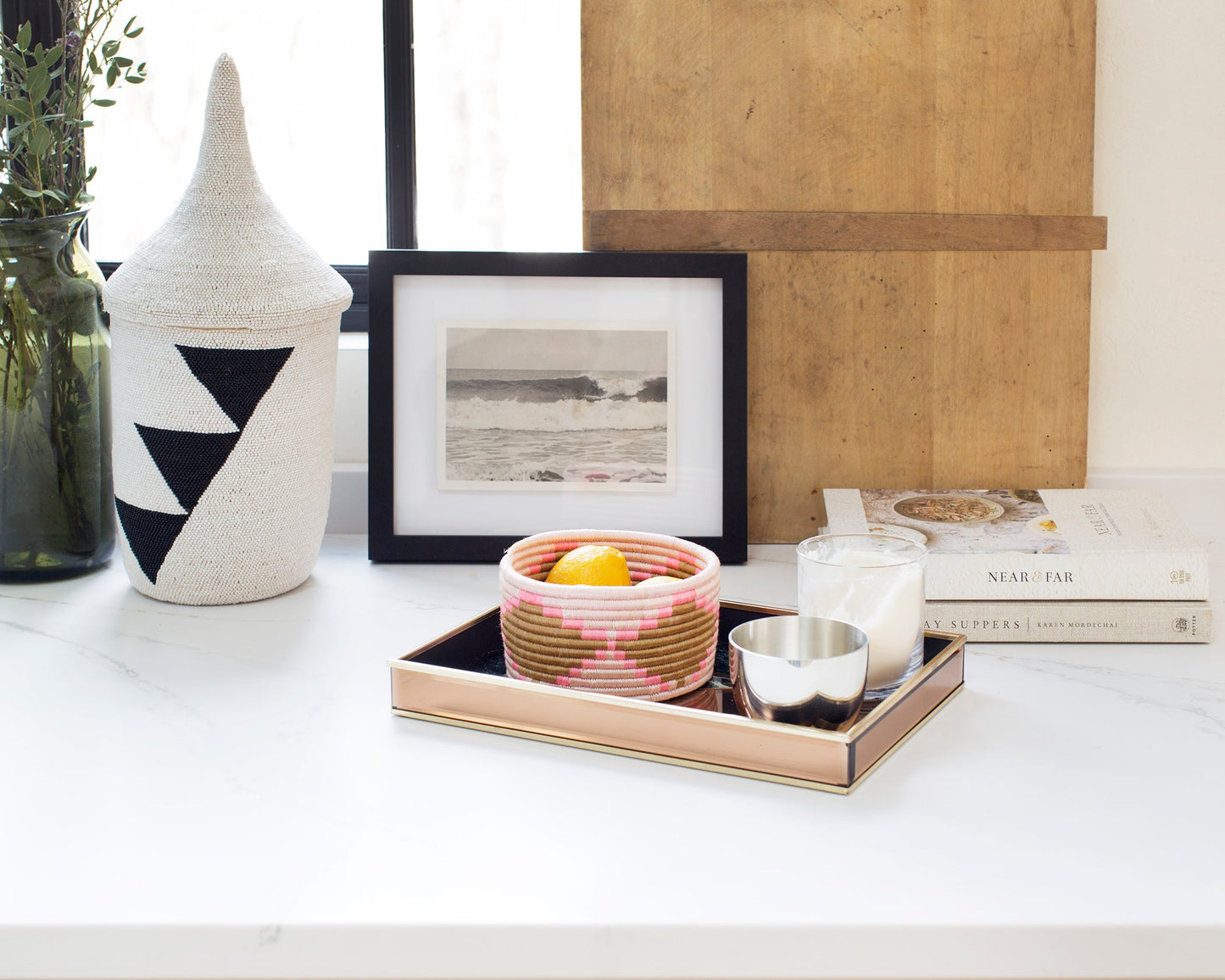 Beaded Triangle Peace Basket - Osadia Concept Store