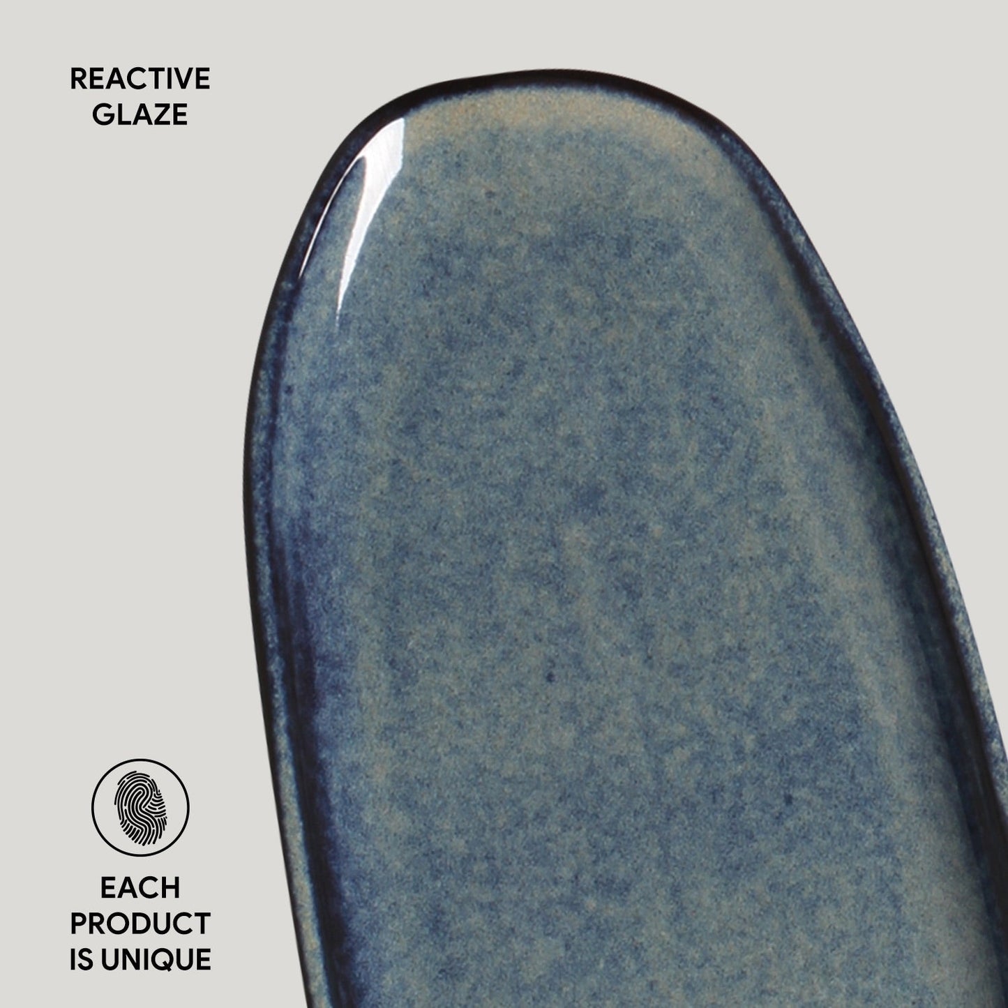 Shallow Organic Oval Platter Large Set of 4