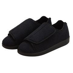 Silverts Black Reusable Slippers Size 10 / 2X-Wide Slip-Resistant Sole