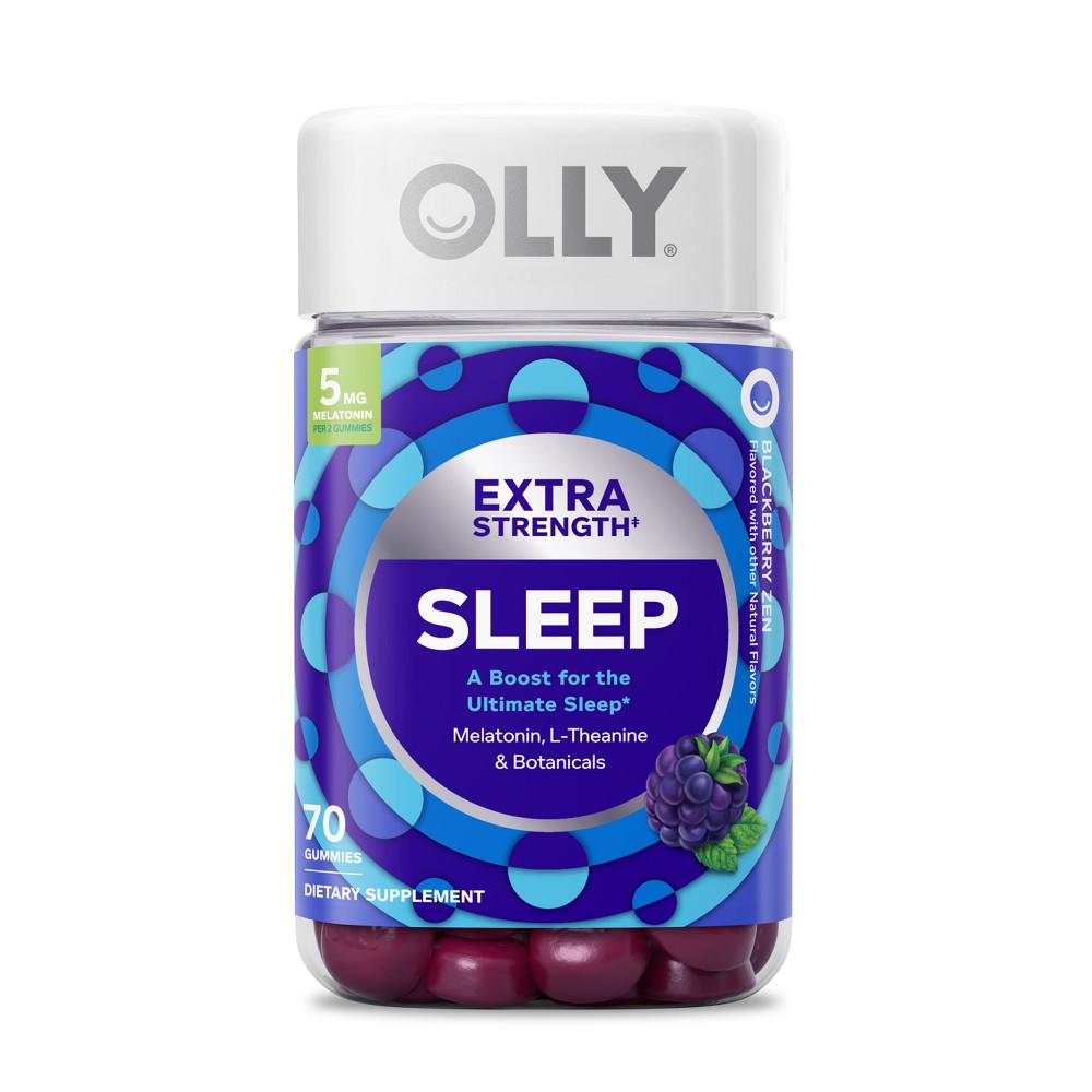 Olly Extra Strength Sleep Gummies With 5mg Melatonin - Blackberry Zen