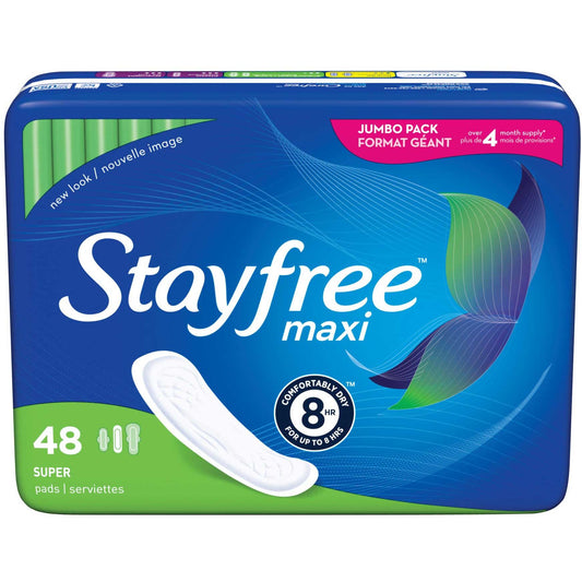 Stayfree Maxi Overnight Pads With Wings For Women, Reliable Protection And Absorbency Of Feminine Periods