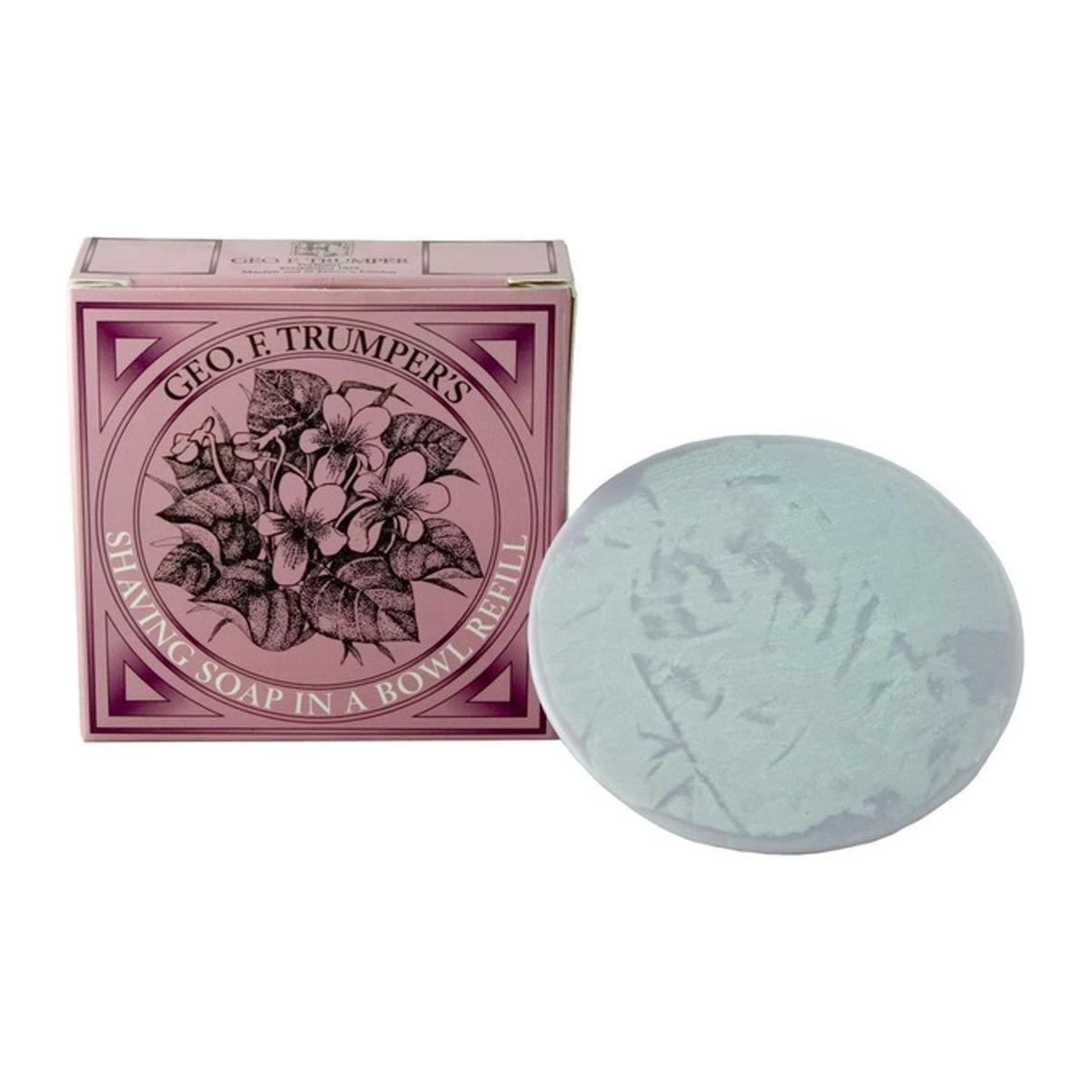 Geo. F. Trumper Violet Hard Shaving Soap Wooden Bowl 80g