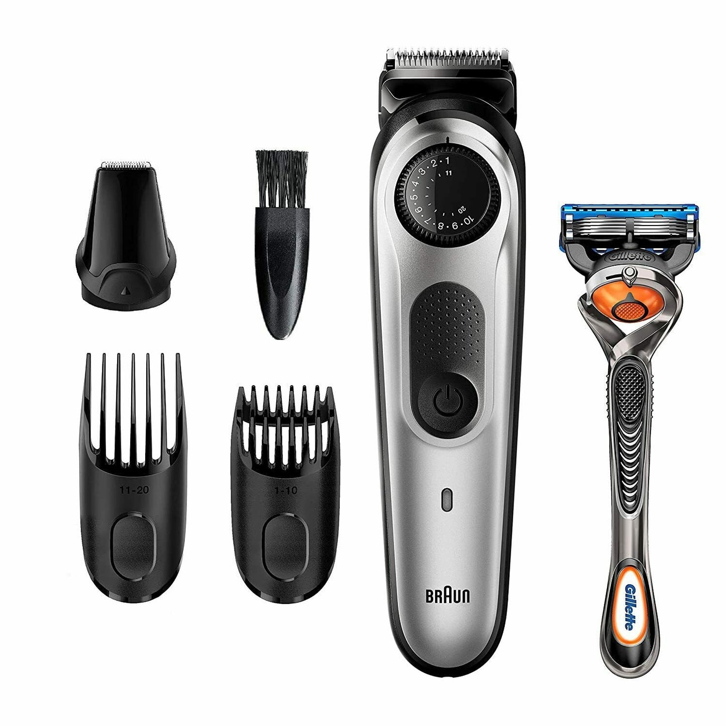 Braun Beard Trimmer BT5260, Hair Clipper For Men, 39 Length Settings, Black/Silver Metal