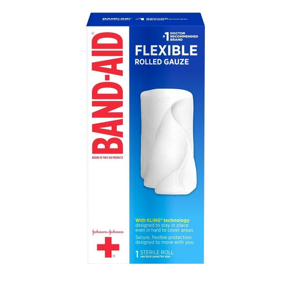 Band-Aid First Rolled Gauze, Large, 4 Inch X 2.5 Yards