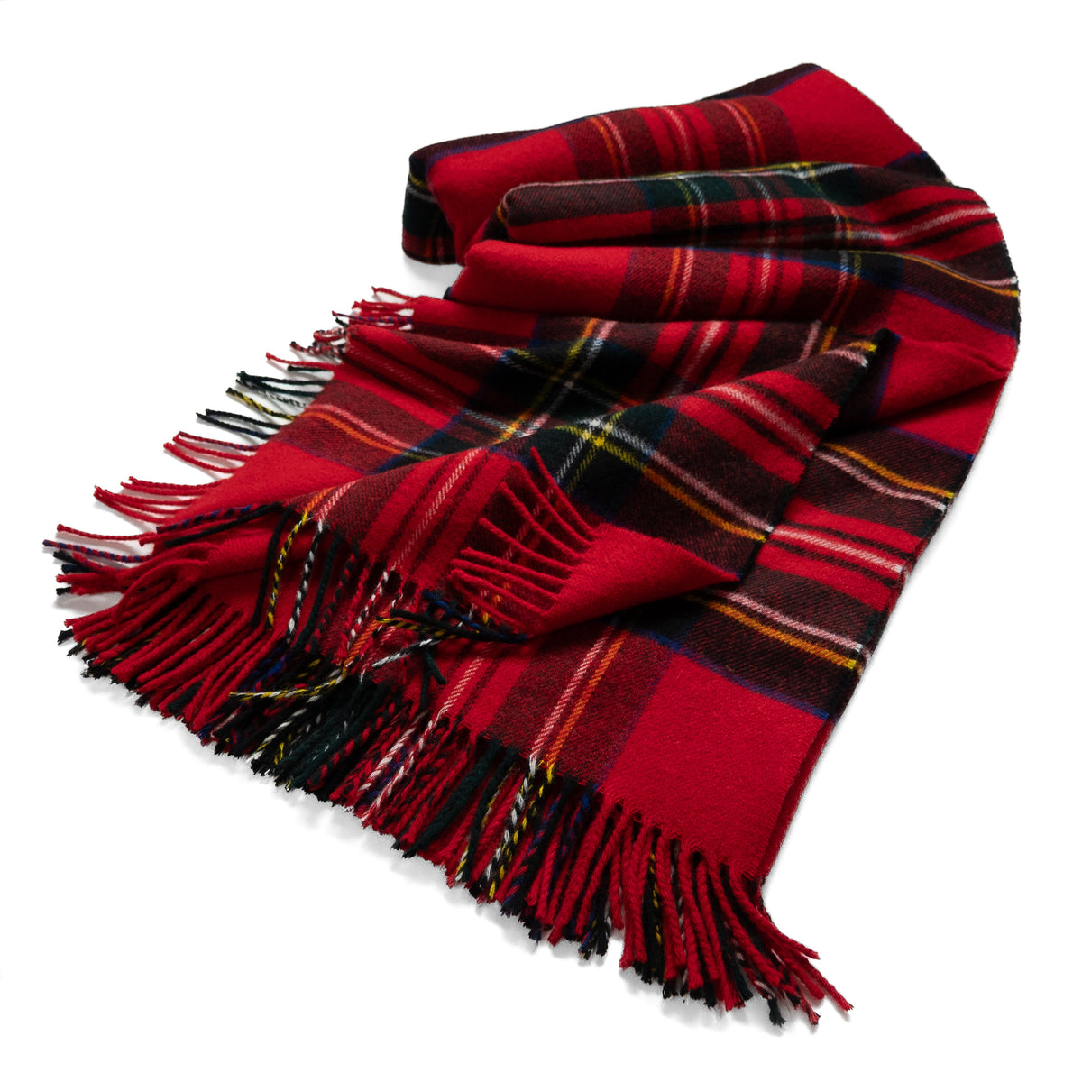 Prince of Scots Merino Wool Throw - Royal Stewart