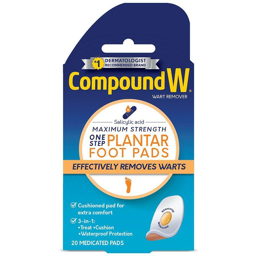 Compound W Maximum Strength One Step Plantar Wart Remover Foot Pads