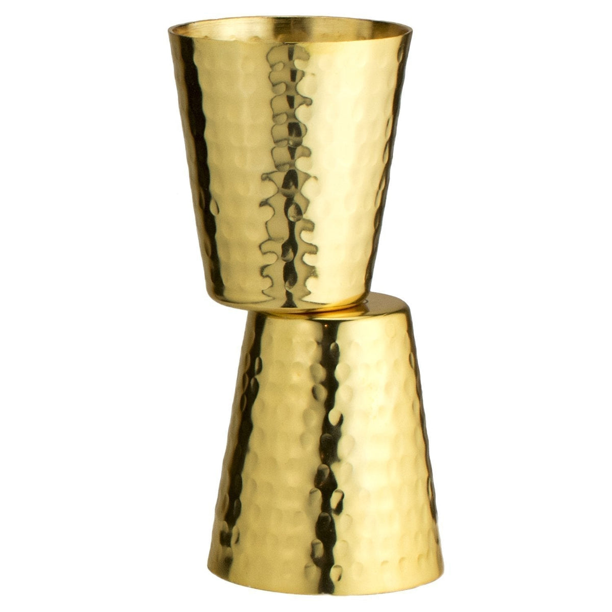 Hammered Copper Shot Glasses w/ 24K Gold-Plate