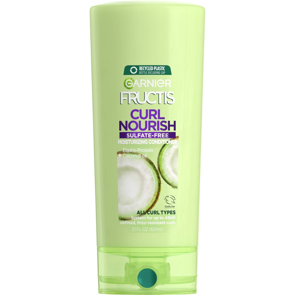 Garnier Fructis Curl Nourish Paraben-free Conditioner Infused With Coconut Oil & Glycerin - 21 Fl Oz
