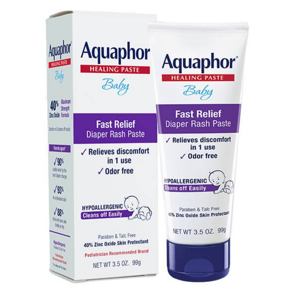 Aquaphor Baby Fast Relief Diaper Rash Paste 3.5 Oz