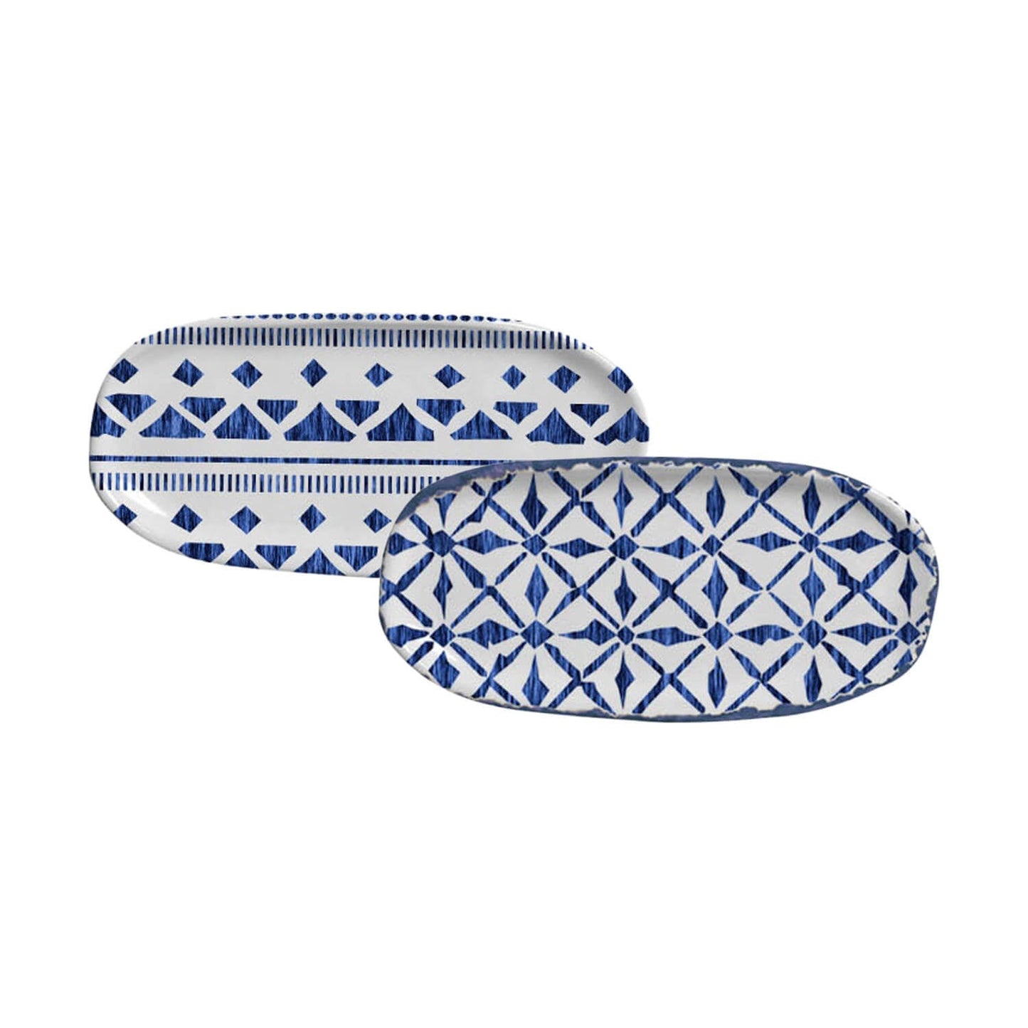 Shallow Organic Oval Platter Mini Set of 4