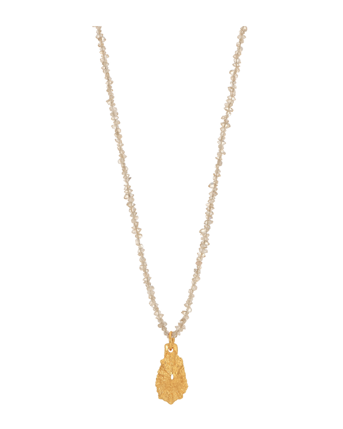 Petit Diamant Herkimer and Limpet Necklace