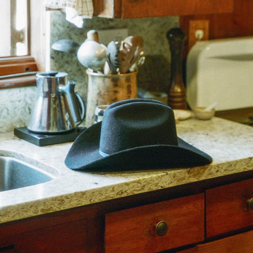 Karina Wool Cowboy Hat - Black