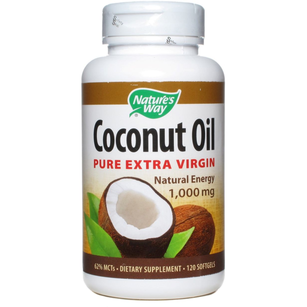 Nature's Way Coconut Oil Pure Extra Virgin 1000 Mg, 120 Softgels - Osadia Concept Store
