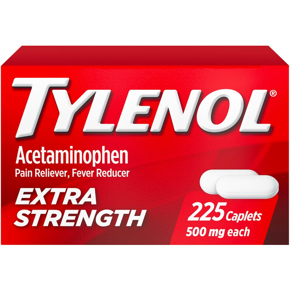 Tylenol Extra Strength 500 Mg Acetaminophen Pain Reliever & Fever Reducer 225 Tablets