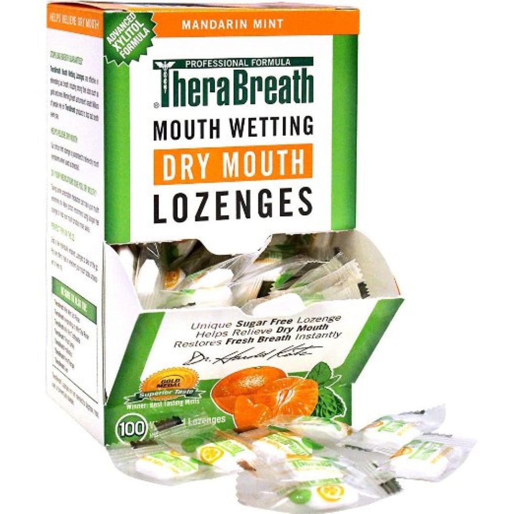 TheraBreath Dry Mouth Lozenges, Sugar Free Mandarin + Mint