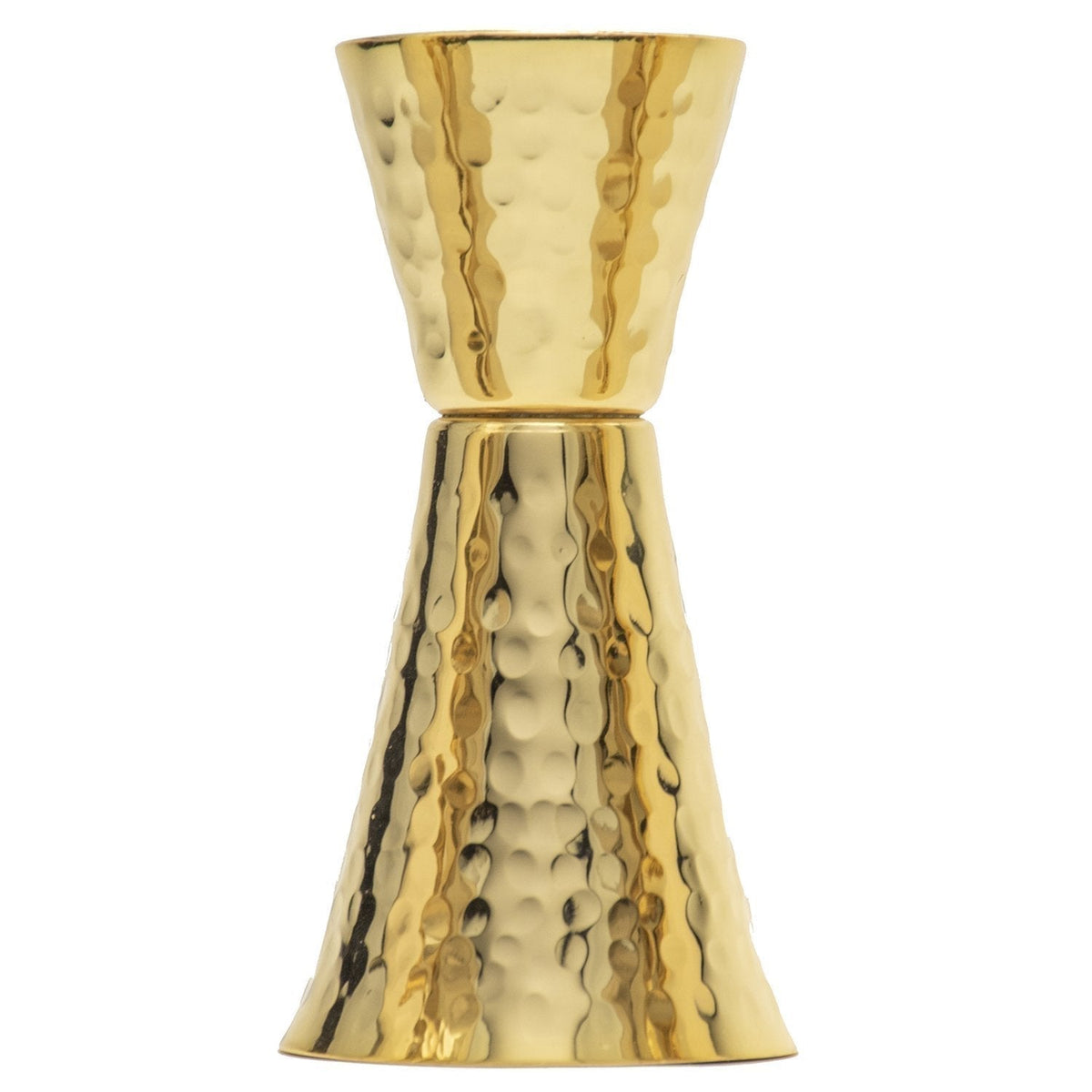 24K Gold Plate Hammered Solid Copper Jigger