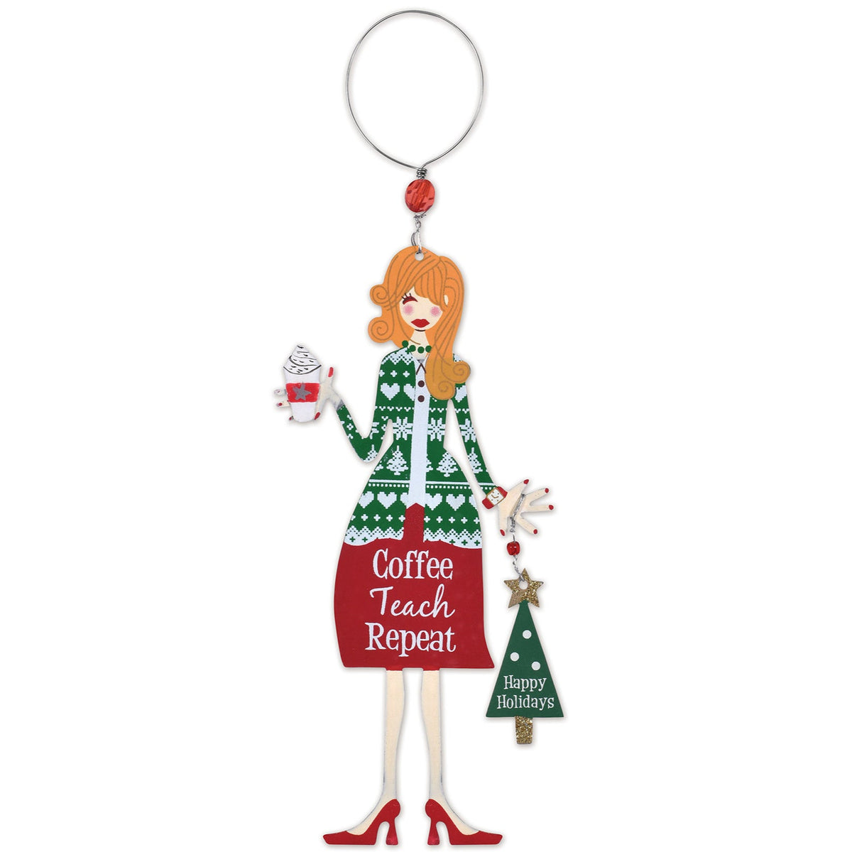 Caffeinated Educators: Teachers Ornaments - Set of 4