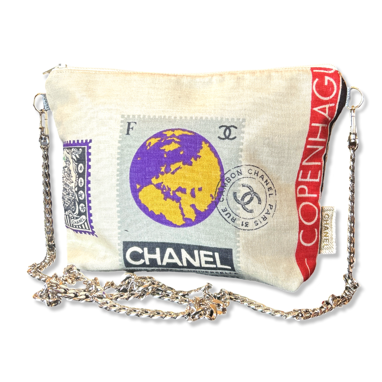 Stamps of the World Vintage Scarf Crossbody Bag