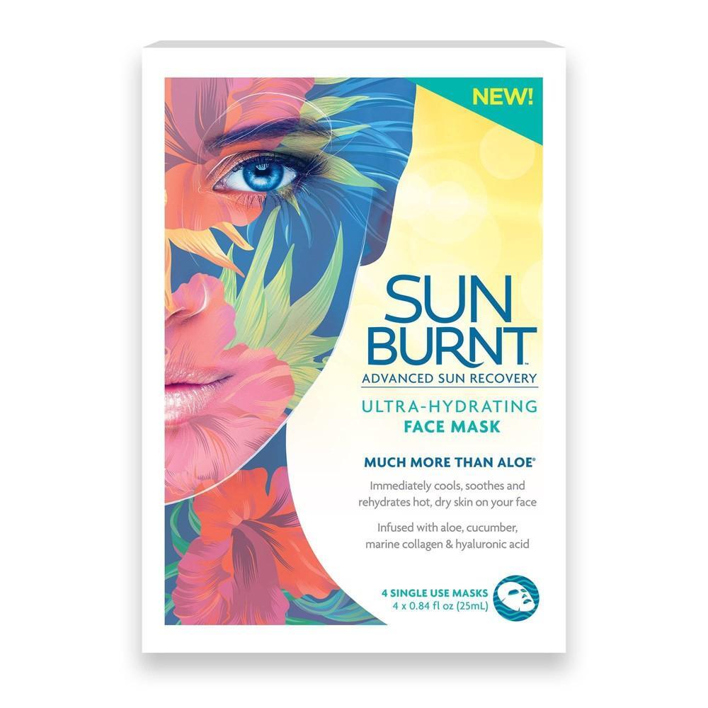 SunBurnt Ultra-Hydrating Face Mask - 4ct/0.84 Fl Oz