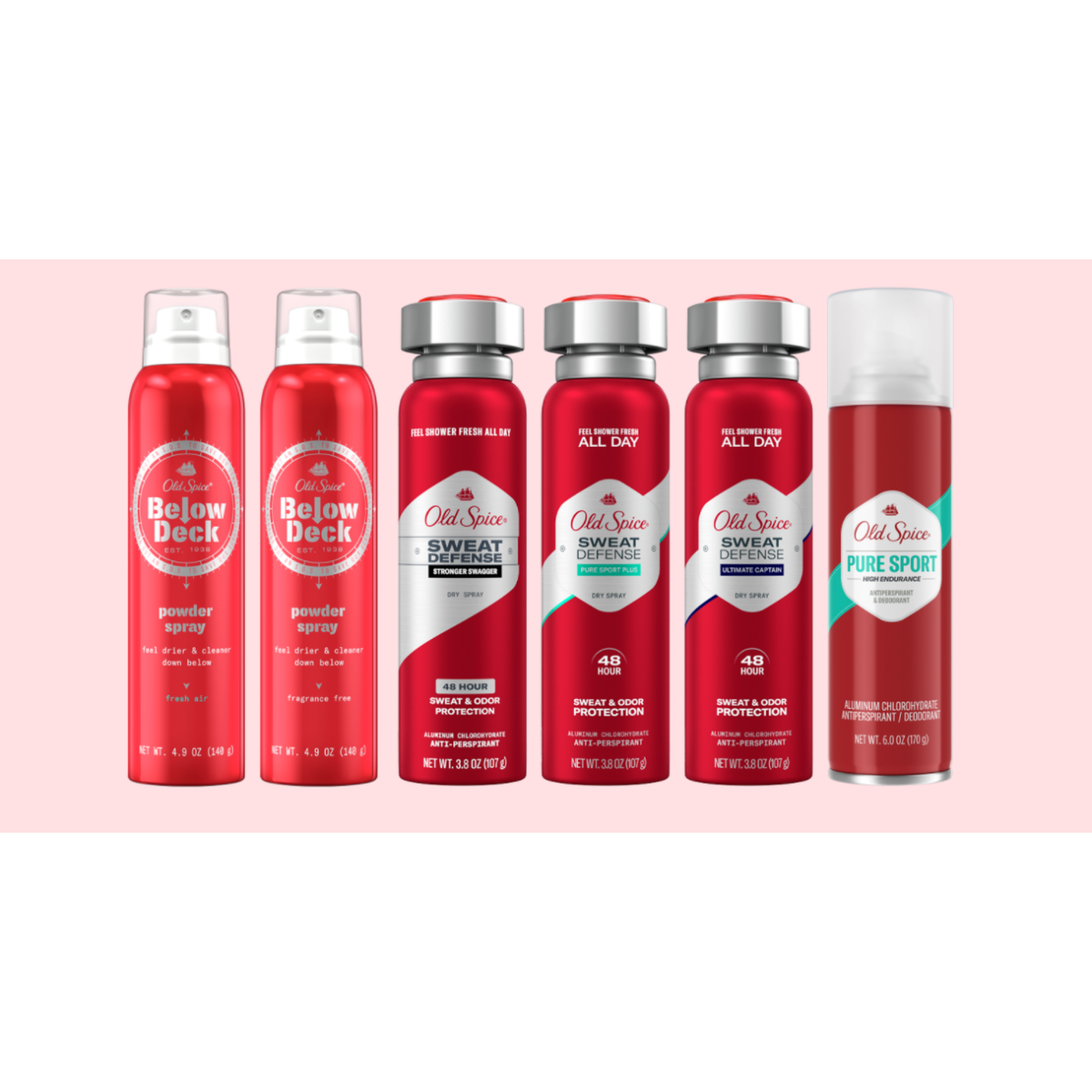 Old Spice High Endurance Pure Sport Aerosol Dry Spray Deodorant 6 Oz