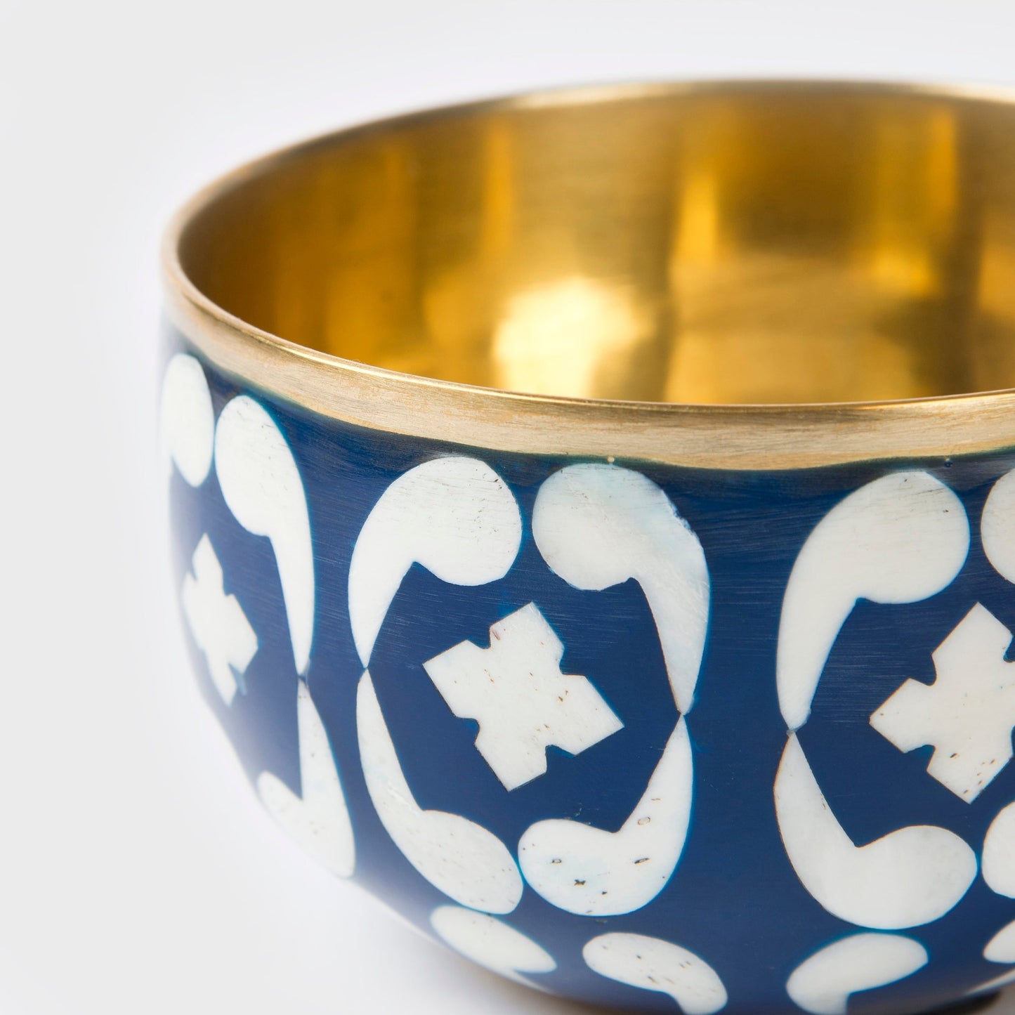 Lattice Blue Trinket Bowl & Tray Gift Box Set