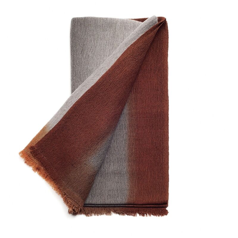 Simply Taupe Brown Gray Hand Spun Merino Handloom Throw