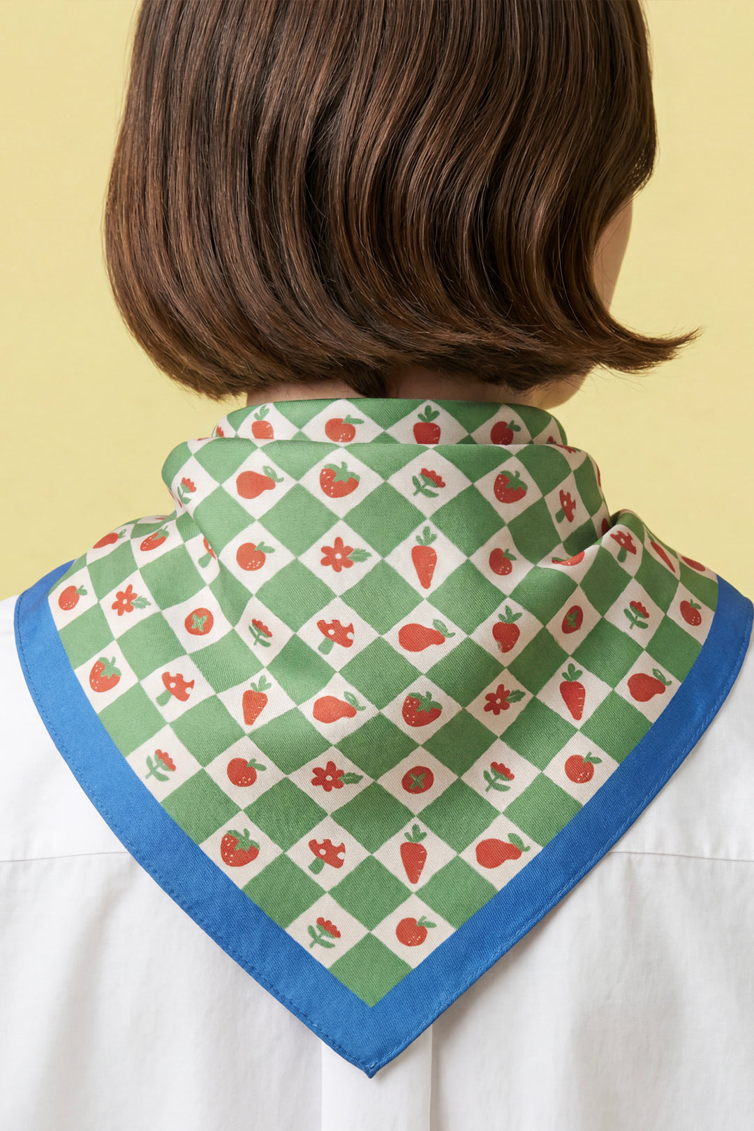 Green Checkers Cotton Bandana