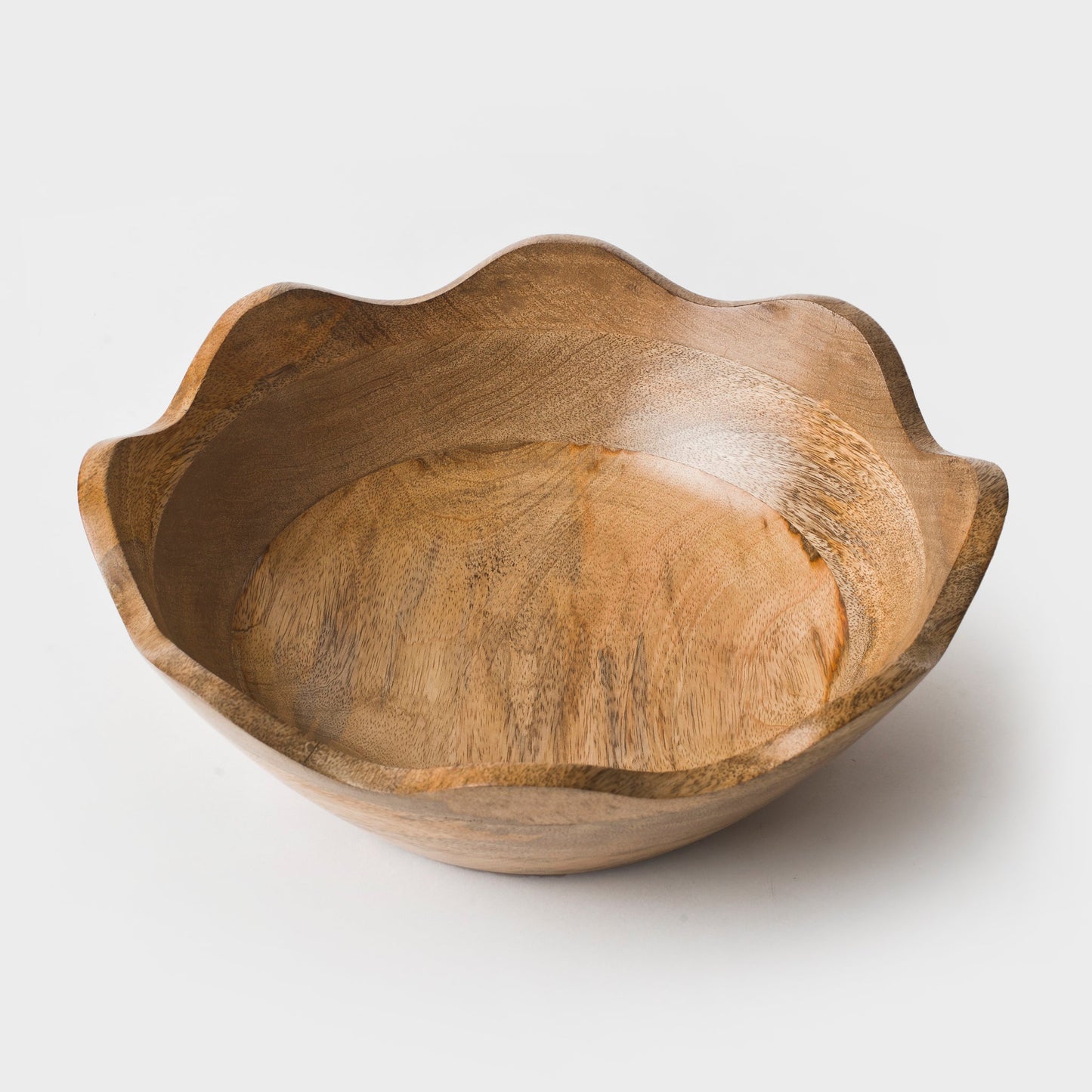 Scalloped Mangowood Bowl