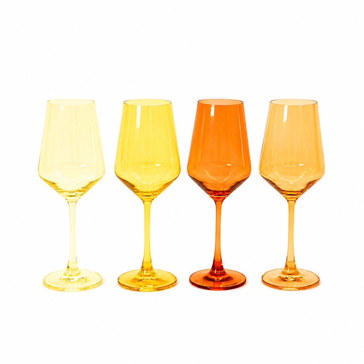 Sugar & Spice Collection - Colored Wine Glass Ombré Set of 4