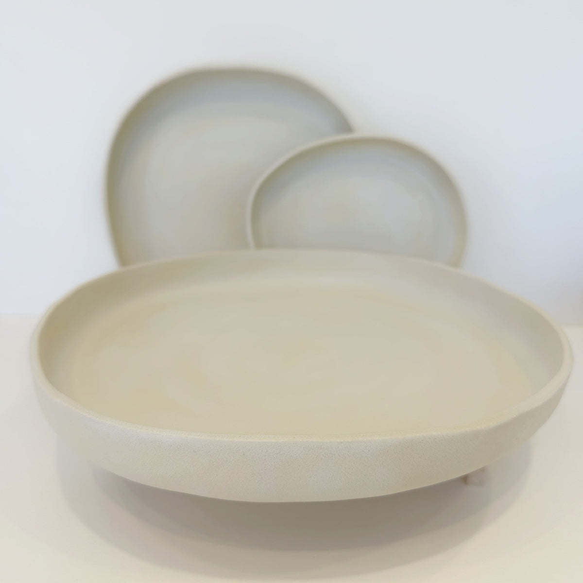 PLATES BUNDLE White Cloud. (Sizes 8.5 and 6 inches)