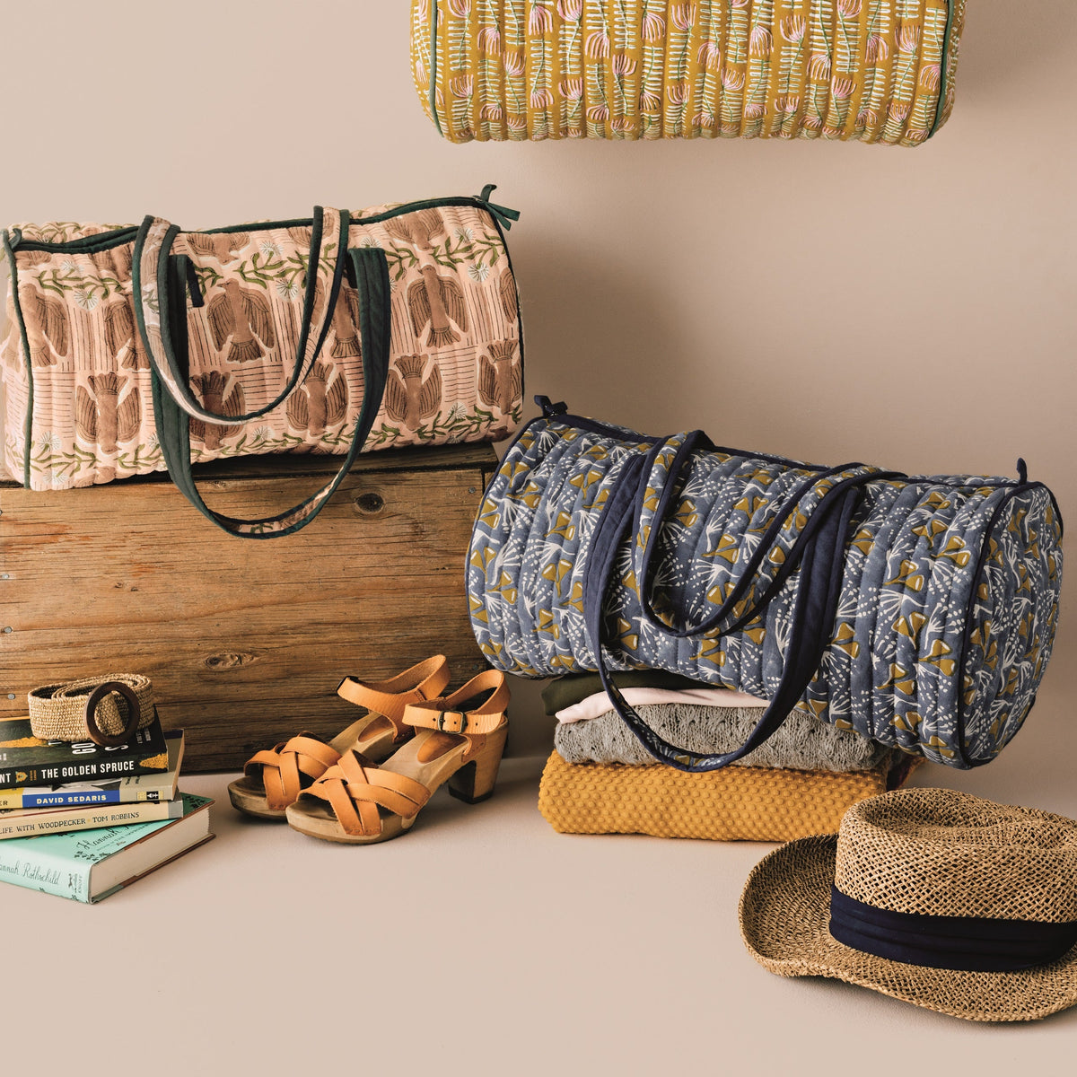 Wildgrove Block Print Weekender Bag