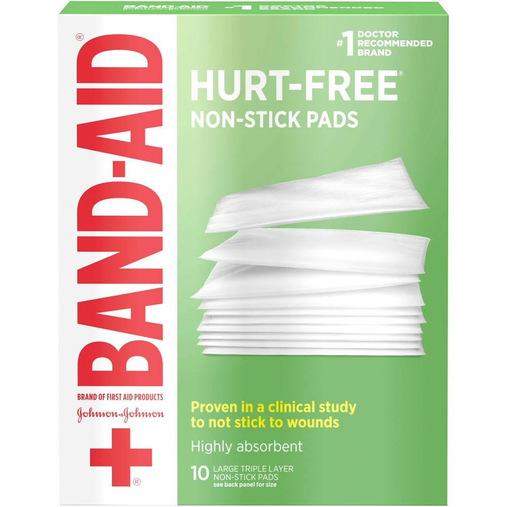 Band-Aid Brand Non Stick Pads, Large Triple Layer, Highly Absorbent