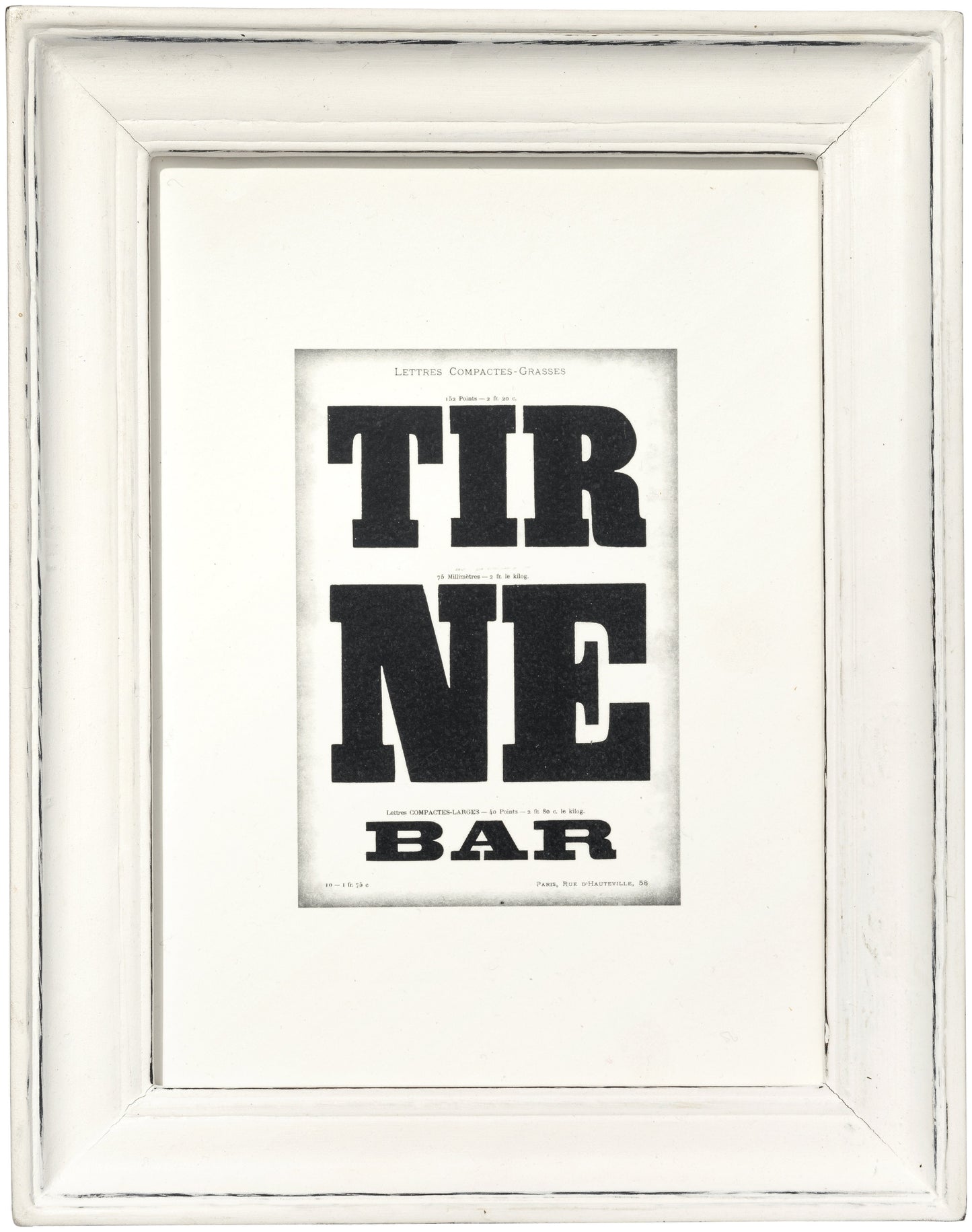 WOODEN WHITE FRAME - WIDE SMALL