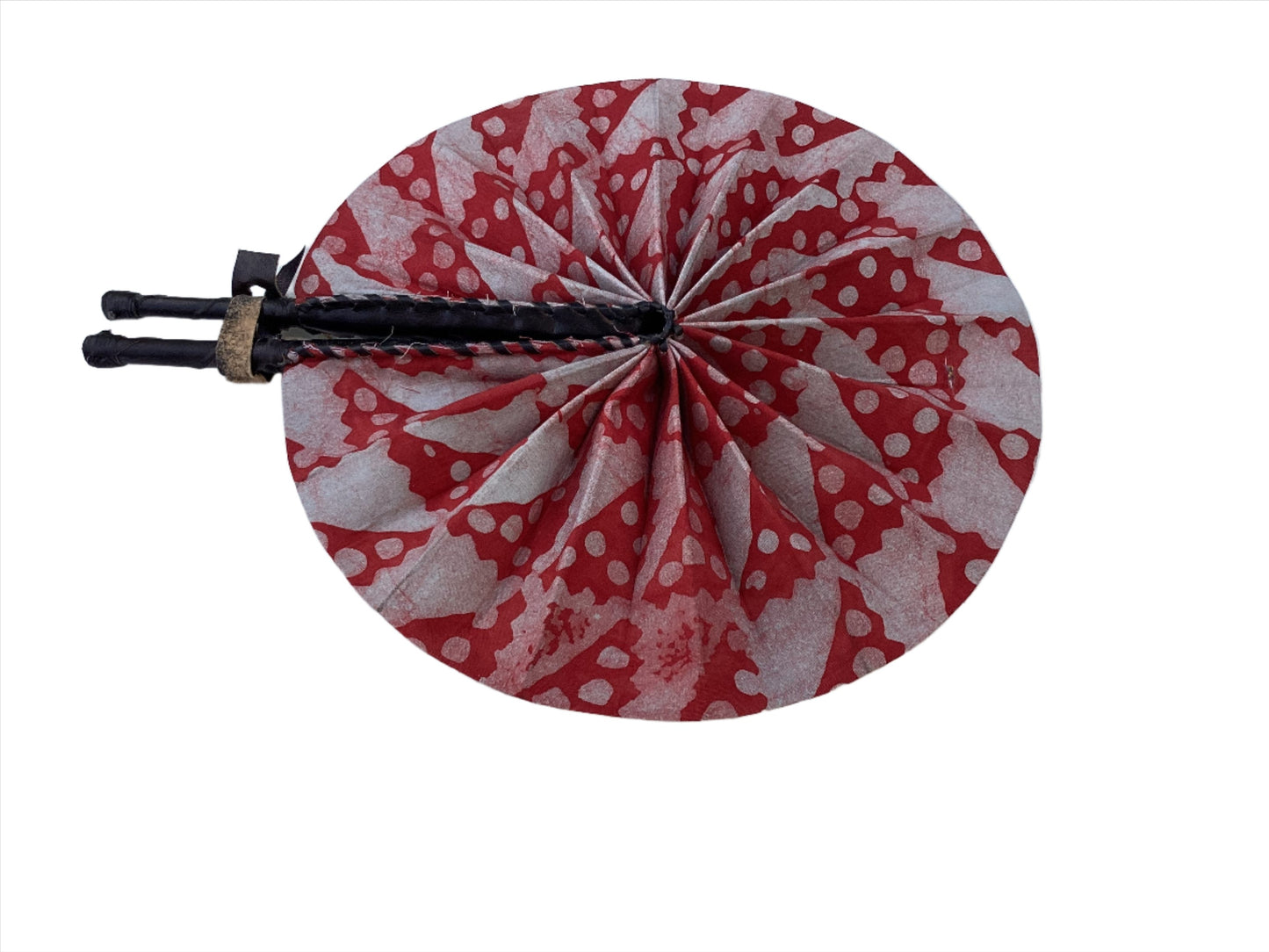 African Wax Print Fan, Handmade in Ghana