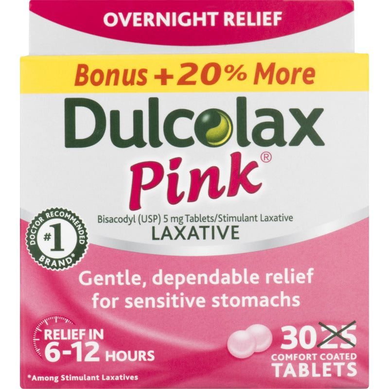 Dulcolax Pink Laxative Tablets Overnight Relief